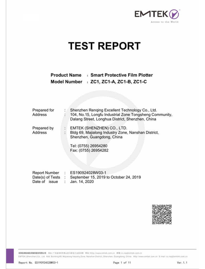 Informe EN62311 ES190924028W03-1 inteligente Plotter CE