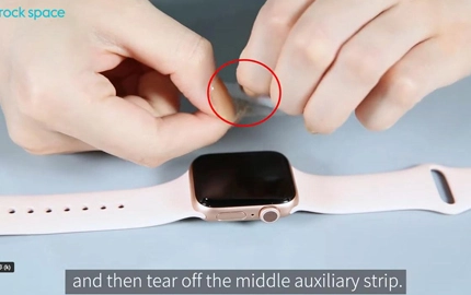 Instrucciones de película flexible Rock Space para Apple Watch
