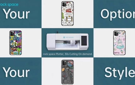 Máquina de corte de película de plotter espacial de roca-película trasera viva