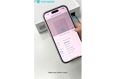 Personalice la piel de su teléfono con el espacio de la roca