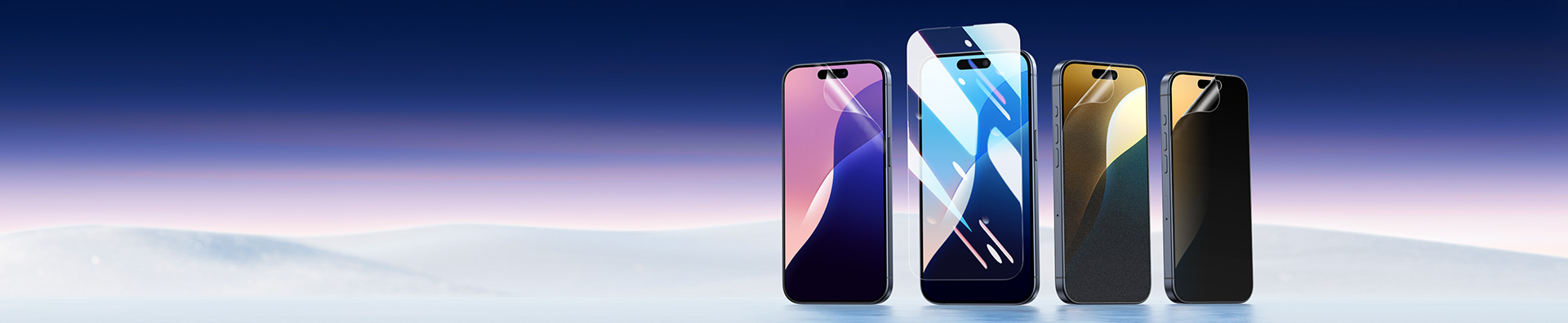 Películas protectoras de pantalla de espacio de roca